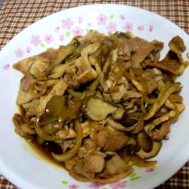 豚肉とソースで食欲倍増!まいたけも入れてね★